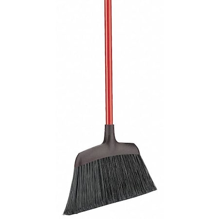 LIBMAN Angle Broom, 53 in L, 13 in Sweep Face, 5 in Black Bristle, Handle Dia 1 in 994