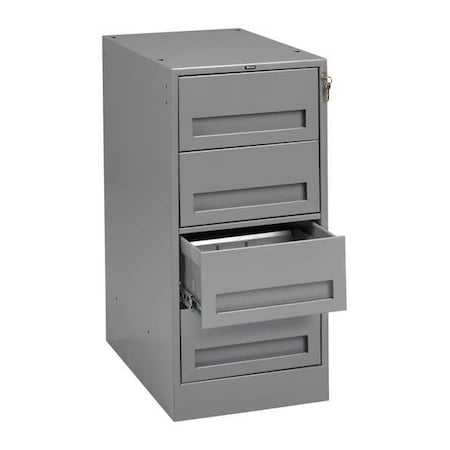 Tennsco Drawer Pedestal, 15 W x 24 D x 32 H, Gray MD-1524 MED GREY