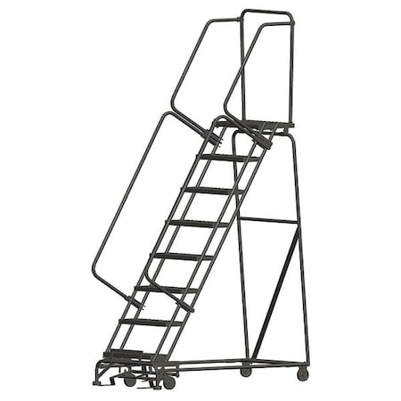 Ballymore 113 in H Steel Rolling Ladder, 8 Steps, 450 lb Load Capacity WA083214P