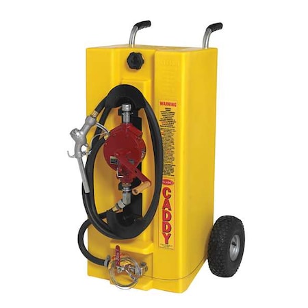 Zoro Select 28 gal Yellow Polyethylene Fuel Caddy Bio-Diesel, Diesel, Gasoline, Kerosene 932404IP