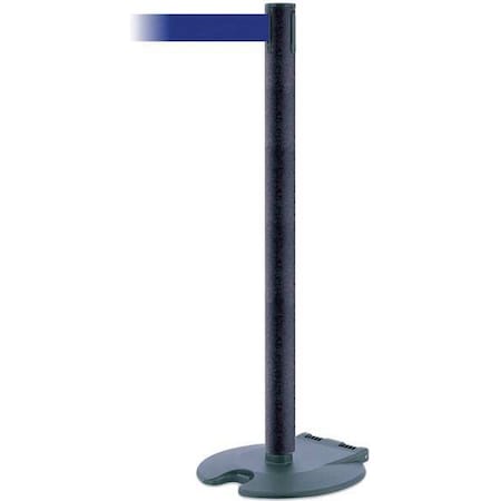 Tensabarrier Barrier Post with Belt, Blue, 7 1/2 ft Length, 38 in Post Height, No Legend RB1-89-89-STD-NO-L5X-C