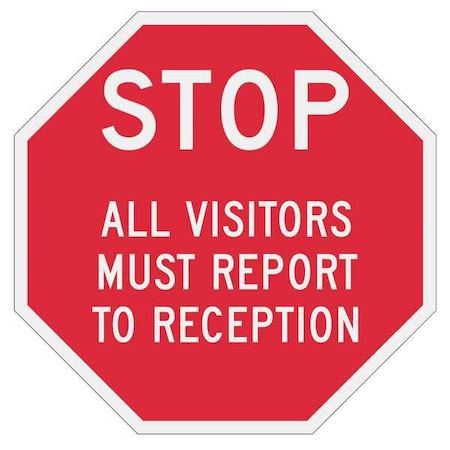 Lyle Admittance Sign, 12 in H, 12 in W, Aluminum, Octagon, English, ST-034-12HA ST-034-12HA