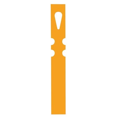 Zoro Select Blank Tag, Coated Paper, 7 1/2 in H x 1 in W, Orange, Rectangle, 1000 PK KTAGOR