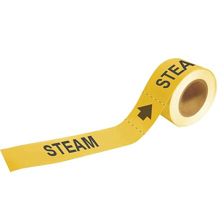 BRADY Pipe Marker, Steam, 2 In.H 73929