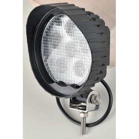 Maxxima Work Light, Round, LED, 12VDC, 4-1/2 In Dia MWL-01B