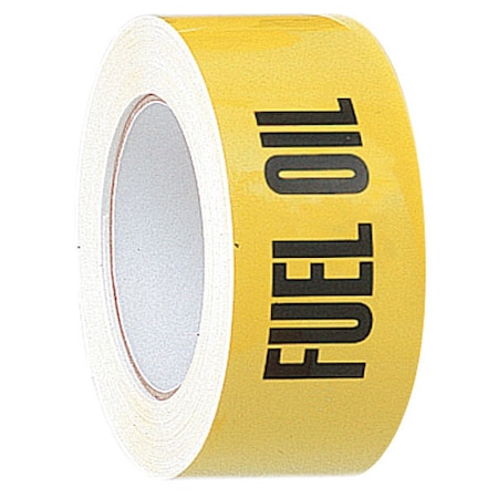 Harris Industries Pipe Marker, Fuel Oil, Yellow, 2X54FT FUEL OIL. 2X90FT FUEL OIL