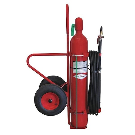 Amerex Wheeled Fire Extinguisher, 50 lb Capacity, Class BC , UL Rating20B:C , Carbon Dioxide 333