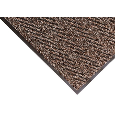 Notrax Entrance Mat, Polypropylene, 3/8 in Thick, Brown, 4 ft W x 10 ft L 118S0410AB