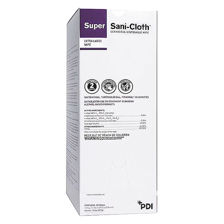 Sani Professional Disinfecting Wipes, 11-1/2 x 11-3/4", 50 Pack, 50 Wipes/ Pack PSCI077295