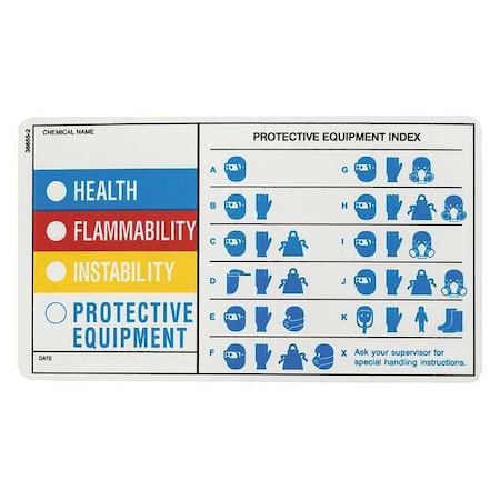Electromark Label, HMIG, Polyester, 7 in W, 4 in H Y604389