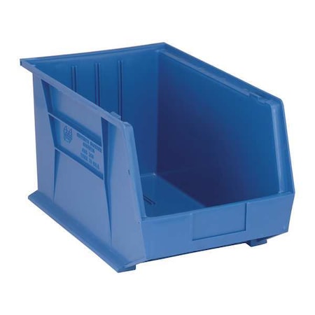 Quantum Storage Systems Hang & Stack Storage Bin, Polypropylene, Blue, 10 in H, 11 in W, 18 in L QUS260BL