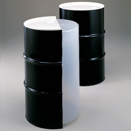 Zoro Select Closed Head Transport Drum, Steel, 55 gal, Unlined, Black 28092