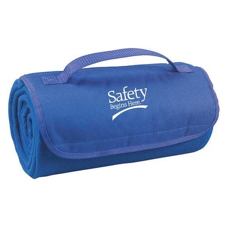 Zoro Select Blanket, Safety Begins Here, Royal Blue 8UR98