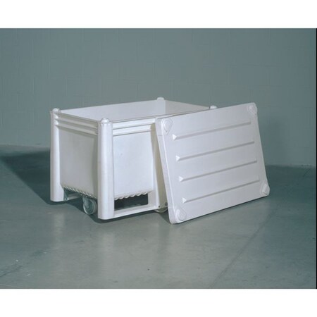 Zoro Select White Bulk Container, High Density Polyethylene, 48 in L, 40 in W, 31 in H MACX-S-WH