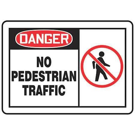 Accuform Danger Sign, 10 in Height, 14 in Width, Plastic, Rectangle, English MVHR006VP