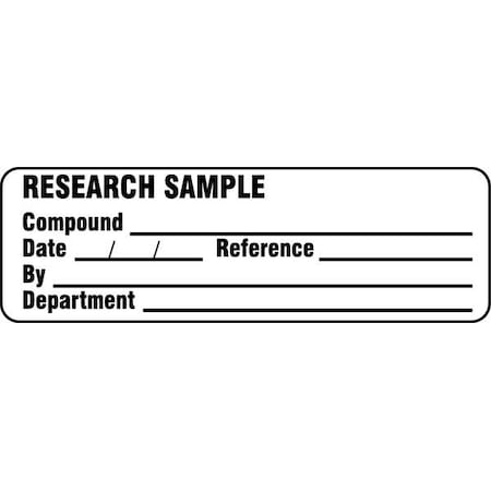 Harris Industries Label, 7/8 In. H, 2-7/8 In. W, PK500, LB132318 LB132318