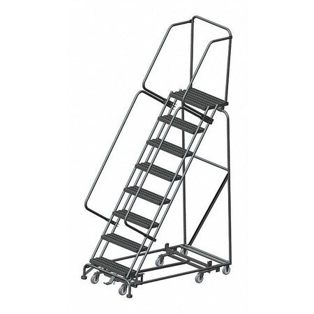 Ballymore 113" H Steel Rolling Ladder, 8 Steps, 450 lb. Load Capacity WA-AD-083214GSU