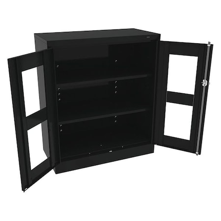 Tennsco Shelving Storage Cabinet, 42 in H, 36 in W, Black, 0 Drawers CVD1442 BLACK