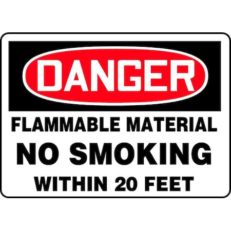 Accuform Safety Sign, 10 in Height, 14 in Width, Aluminum, Horizontal Rectangle, English MSMK034VA