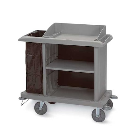Rubbermaid Commercial Compact Housekeeping Cart, Black FG619000BLA