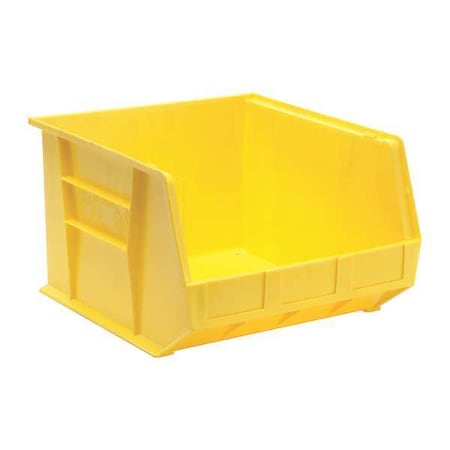 Quantum Storage Systems Hang & Stack Storage Bin, Polypropylene, Yellow, 11 in H, 16 1/2 in W, 18 in L QUS270YL