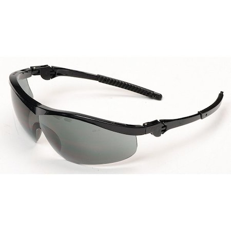 Mcr Safety ST1, Safety Glasses, Anti-Scratch, Gray Lens, Black Frame, Half Frame ST112