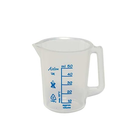 Dynalon BKR W/ HNDL INTER FORM PP 50mL, PK5 526475-0050