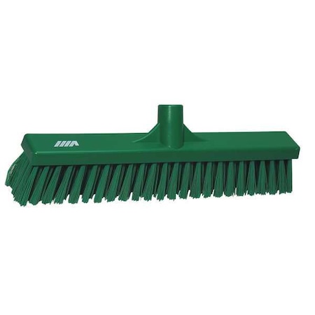 Remco 2 x 16 in Sweep Face Broom Head, Soft, Synthetic, Green 31782