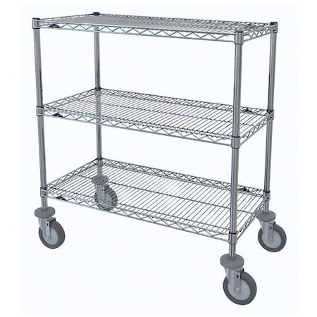 Metro Wire Shelving Unit, Steel, 1000 lb Load Capacity, 3 Shelves, 60" L, 60 in W, 39 7/8 in H 65134-IP