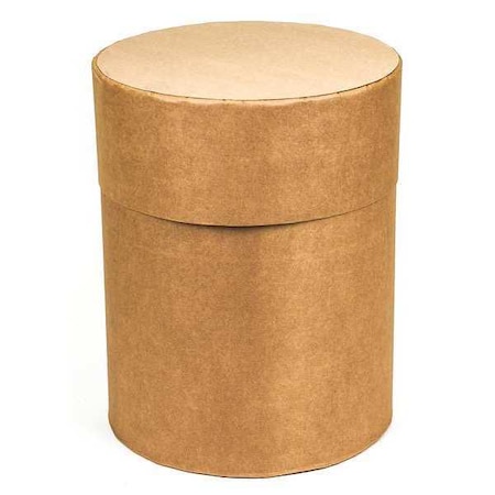 Zoro Select Open Head Transport Drum, Fiber, 16.5 gal, Unlined, Brown 7978