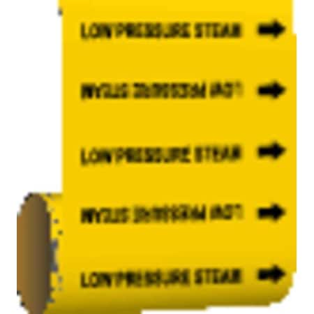Brady Pipe Marker, Low Pressure Steam, Yel, 41520 41520