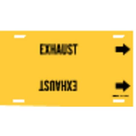 Brady Pipe Marker, Exhaust, Yellow, 10 to 15 In 4057-H