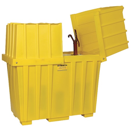 Eagle Mfg Bottom Tub, 220 gal., Yellow, Polyethylene 1625