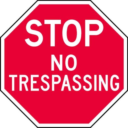 Lyle Admittance Sign, 12 x 12In, WHT/R, AL, ENG, ST-024-12HA ST-024-12HA