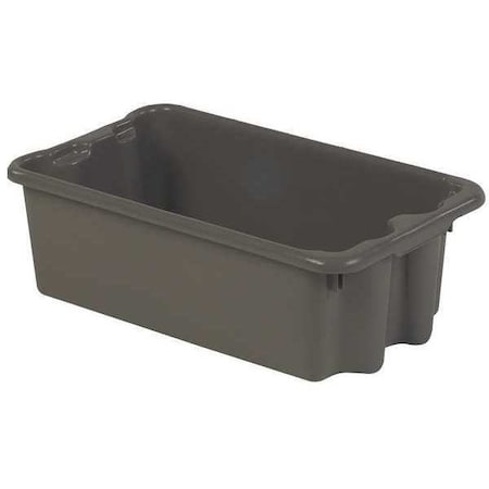 Lewisbins Hang & Stack Storage Bin, Plastic, Gray, 7 7/8 in H, 14 1/8 in W, 24 in L SN2414-8 GREY