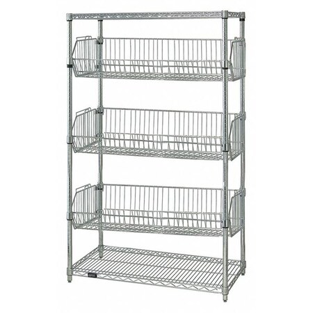 Quantum Storage Systems Stationary Basket Unit, 63Hx48Wx24D 2448BC6C