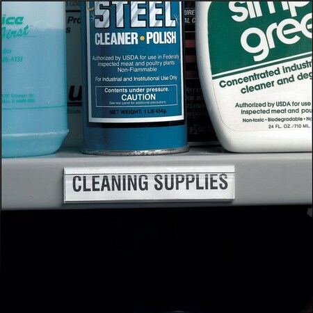 Baw Plastics Shelf Label Holder, 7/8 x 6-1/2, PK100 SHELFLAB6.5