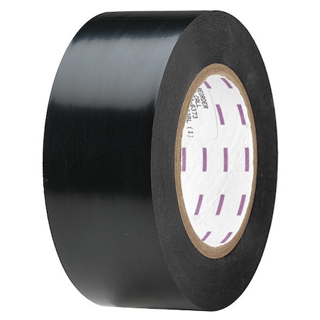 Zoro Select Safety Warning Tape Vinyl Black, 2" W x 180 ft. L, 5 mil Thick 8WU61