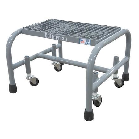 Cotterman 12 in H Steel Rolling Platform, 1 Steps, 450 lb Load Capacity 1001N1818A1E10B3C1P1