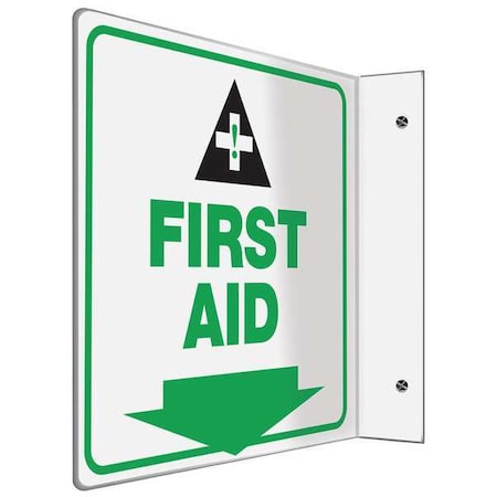 Accuform First Aid, 8" W x 8" H, L-Shaped, Plastic, PSP706 PSP706