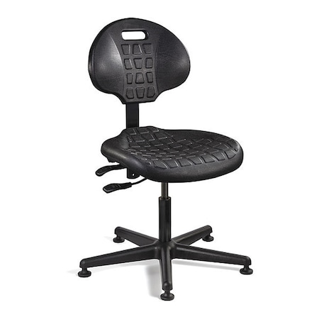 Bevco Polyurethane Desk Chair, 15" to 20", No Arms, Black 7001-BLK