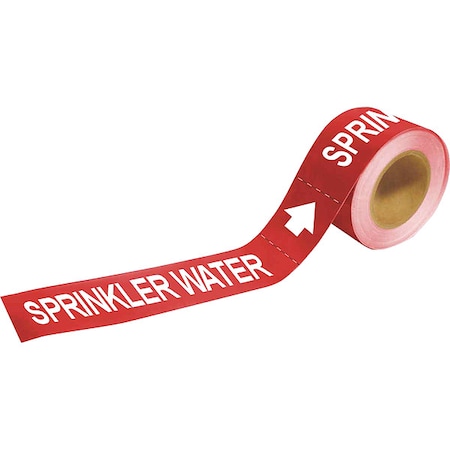 BRADY Pipe Marker, Sprinkler Water, 2 In.H 73928