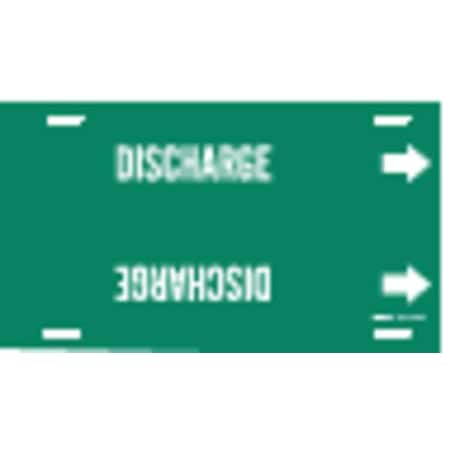 Brady Pipe Marker, Discharge, Grn, 8 to 9-7/8 In 4175-G