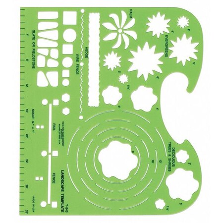 Westcott C-Thru Landscape Template T-843