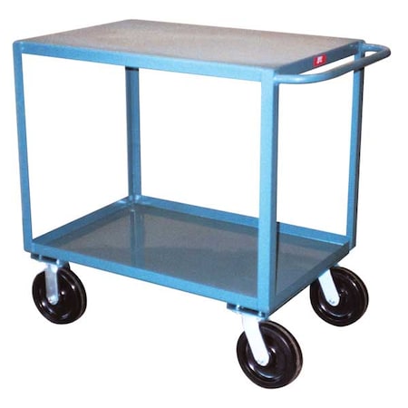 Jamco Reinforced Service Cart, 12 ga. Steel, 2400 lb Load Capacity, 2 Shelves, 54 in L, 37 in W, 36 in H SE448P600GP