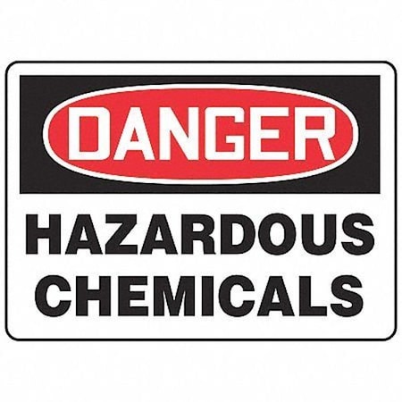 Accuform Danger Sign, 7 in H, 10 in W, Plastic, Rectangle, English, MCHL091VP MCHL091VP