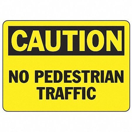 Accuform Caution Sign, 7" Height, 10 in Width, Aluminum, Rectangle, English MVHR668VA