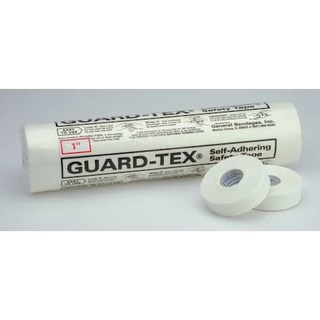 Guard-Tex Safety Tape, White, 1 In. W, 30 yd. L, PK12 41008-1