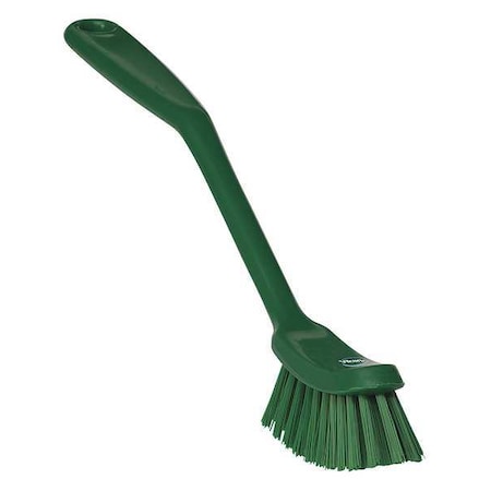 Remco 1 in W Scrub Brush, Medium, 8 3/16 in L Handle, 11 in L Brush, Green, Plastic, 11 in L Overall 42872