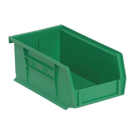 Quantum Storage Systems Hang & Stack Storage Bin, Polypropylene, Green, 3 in H, 4 1/8 in W, 7 3/8 in L QUS220GN